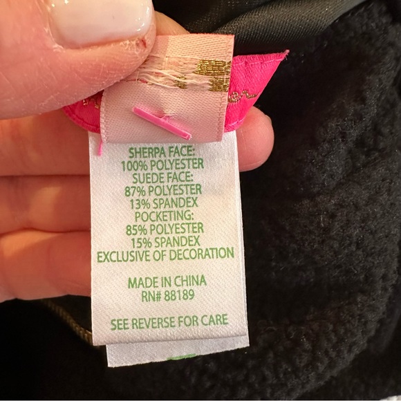 Lilly Pulitzer Skyden Suede Sherpa Reversible Vest - Picture 11 of 11